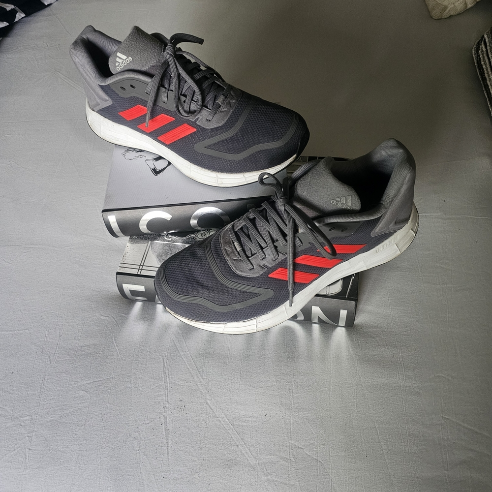 Adidas Men's Gray and Red Running Shoes